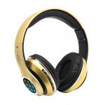 LED Light HD Over the Head Wireless Bluetooth Stereo Headphone STN13L (Gold)